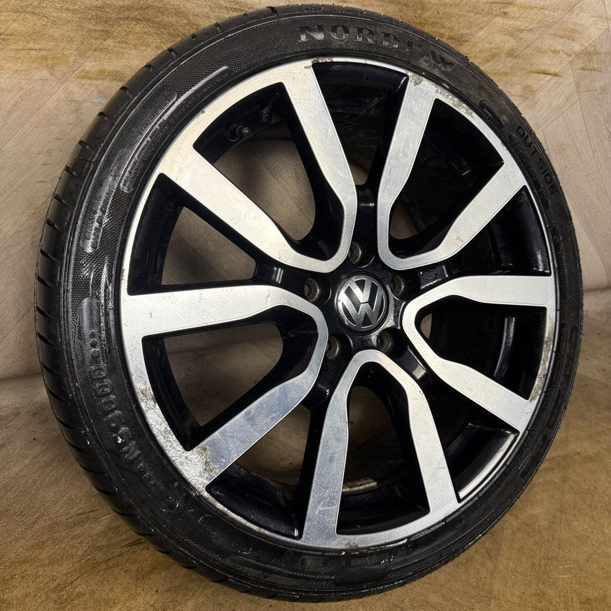 1X 18'' GENUINE VW GOLF GT SERRON GTD GTI MK6 MK7 ALLOY WHEEL TYRE 5K0601025AC