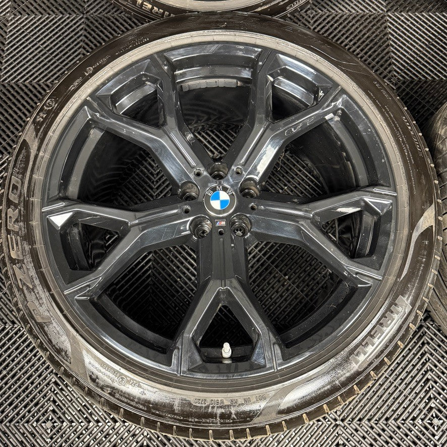 21'' GENUINE BMW X5 X6 G05 G06 741M BLACK M SPORT ALLOYS WHEELS ALLOYS TYRES
