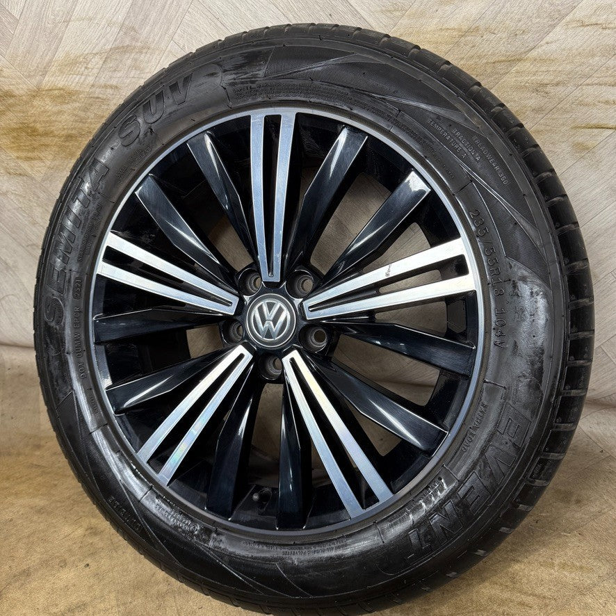 1X 18'' GENUINE VW TIGUAN PATAGONIA GREY ALLOY TYRE WHEEL SINGLE 5NA601025AB