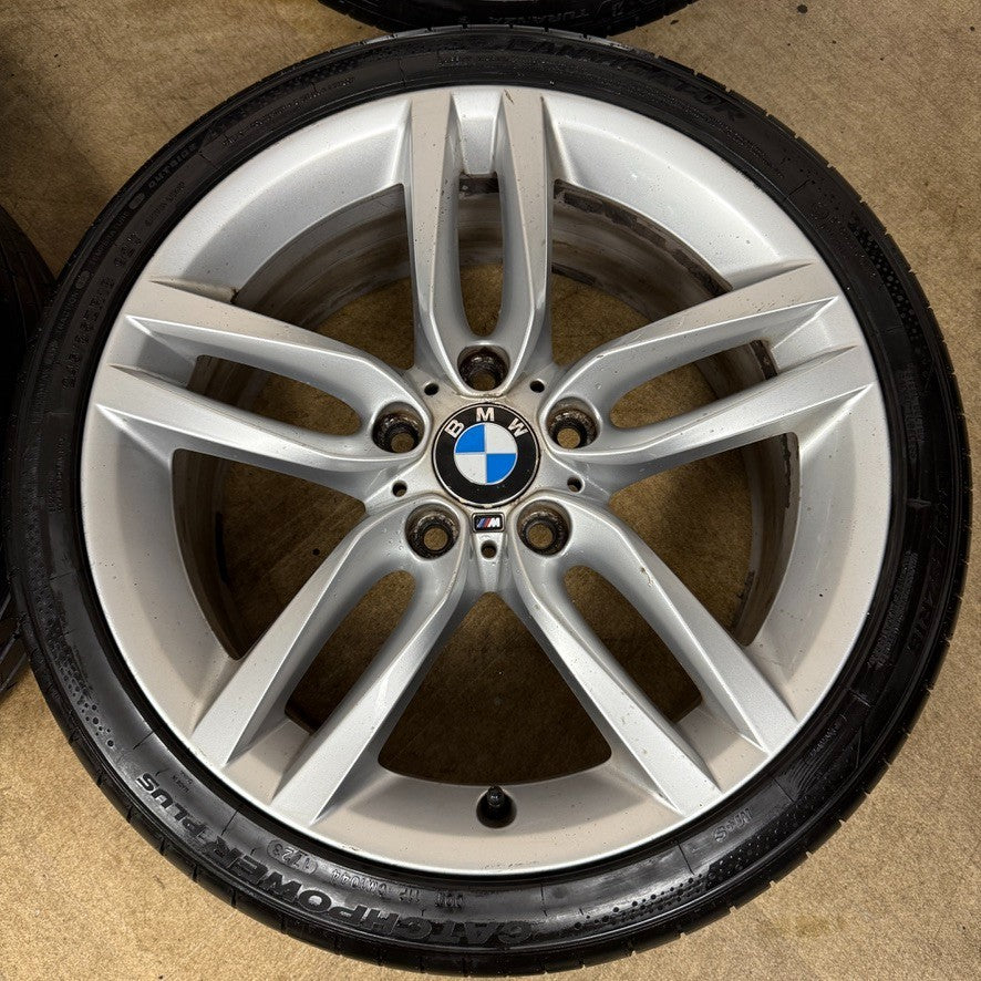 18'' GENUINE BMW 1 SERIES 2 F20 F21 F22 461 M SPORT SILVER ALLOY WHEELS TYRES