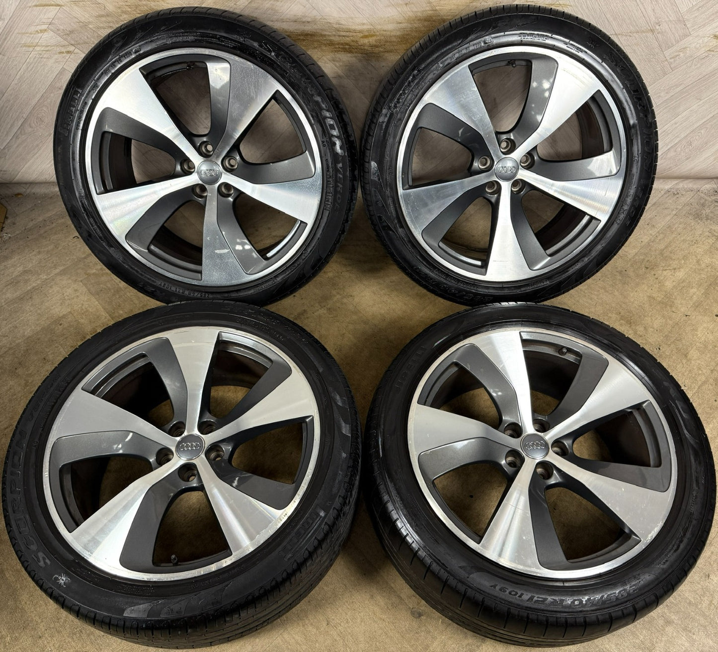 21'' GENUINE AUDI Q7 S LINE RS ALLOY WHEELS ALLOYS TYRES 4M0601025E 5X112