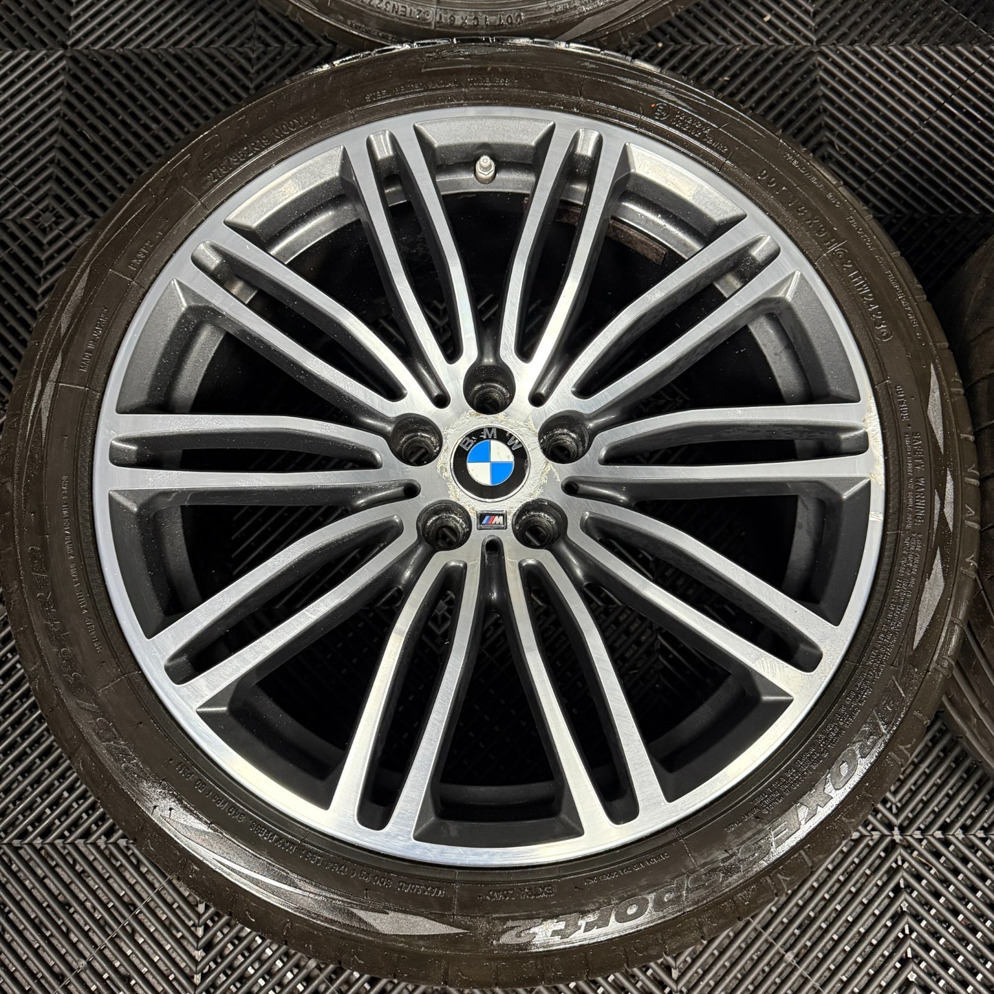 19'' GENUINE BMW 5 SERIES 664 M SPORT G30 G31 GREY DC ALLOY WHEELS TYRES ALLOYS