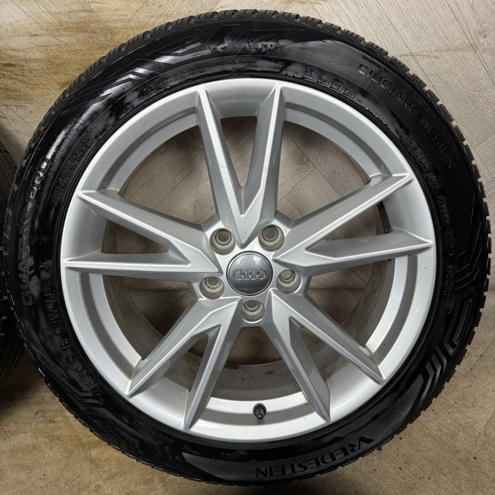 18'' GENUINE AUDI Q2 S LINE 5 DOUBLE SPOKE ALLOY WHEELS TYRES ALLOYS