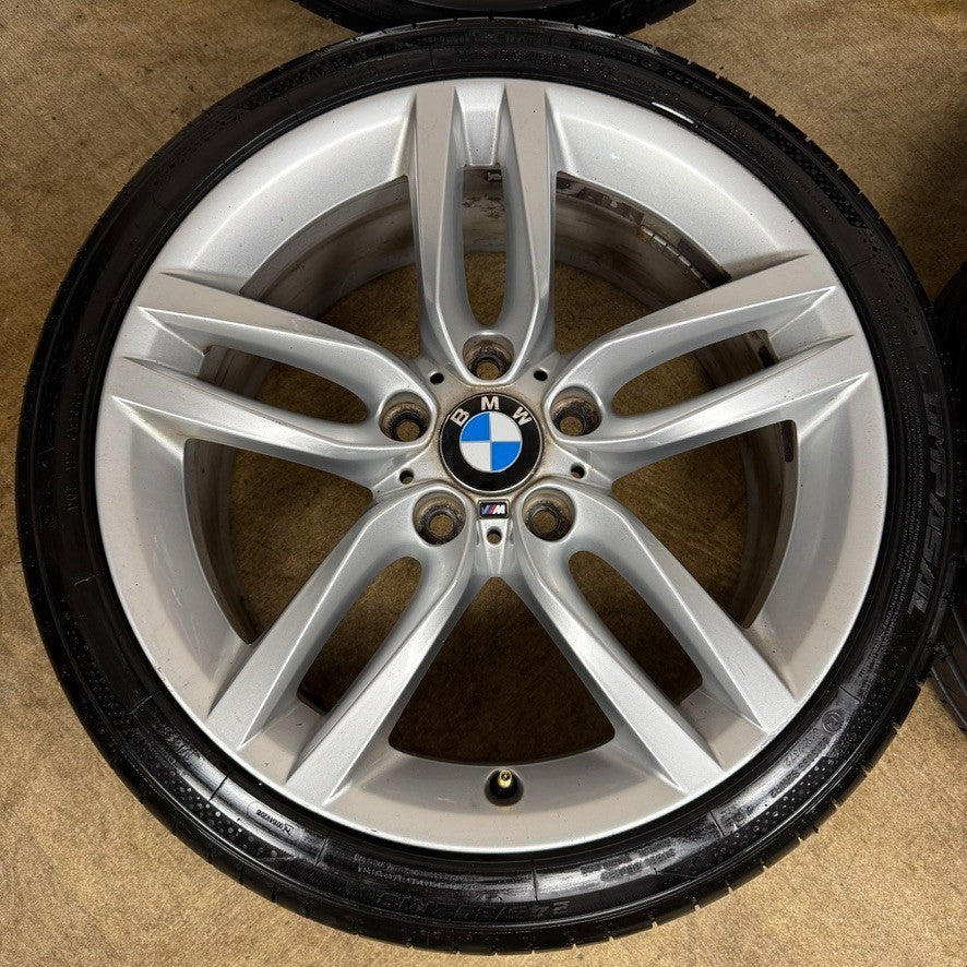 18'' GENUINE BMW 1 SERIES 2 F20 F21 F22 461 M SPORT SILVER ALLOY WHEELS TYRES
