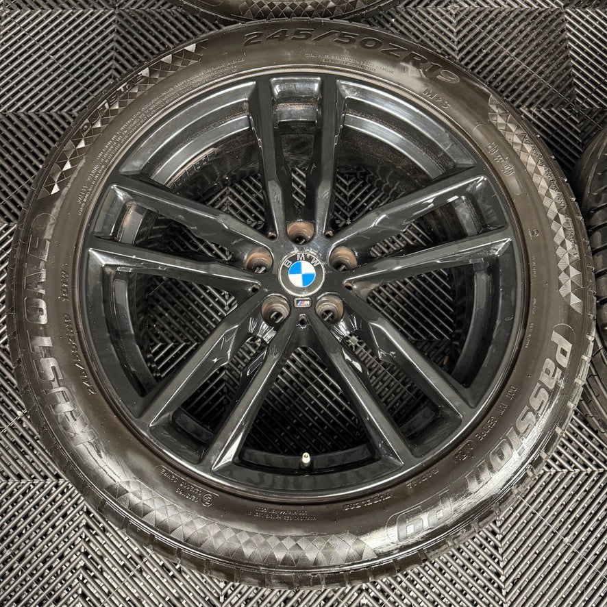 19'' GENUINE BMW X3 X4 G01 G02 698 BLACK M SPORT WHEELS TYRES ALLOYS 8010267