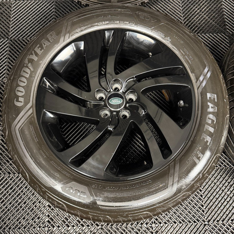 18'' GENUINE RANGE ROVER EVOQUE BLACK DISCOVERY SPORT LAND ALLOY WHEELS TYRES