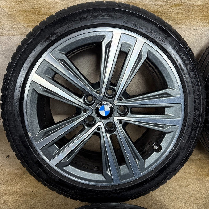 17'' GENUINE BMW 1 SERIES 2 F40 F41 F44 548 GREY DC ALLOY WHEELS TYRES 6884022