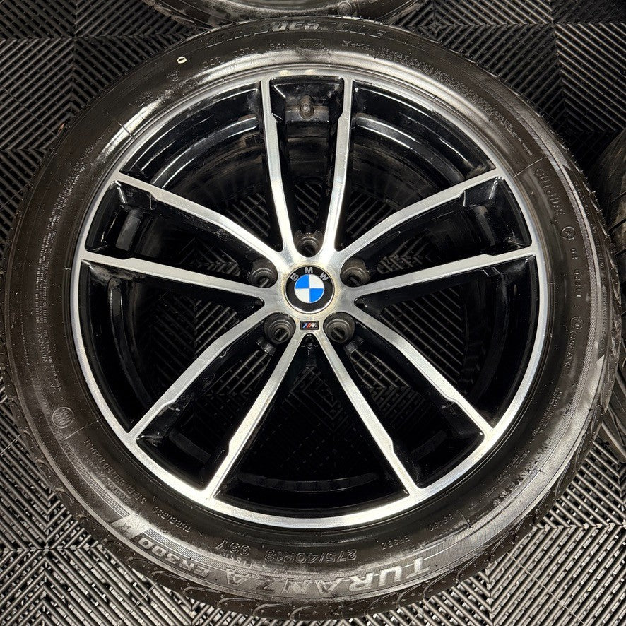 18" GENUINE BMW 5 SERIES 4 662 BLACK M SPORT G30 G31 ALLOY WHEELS TYRES ALLOYS