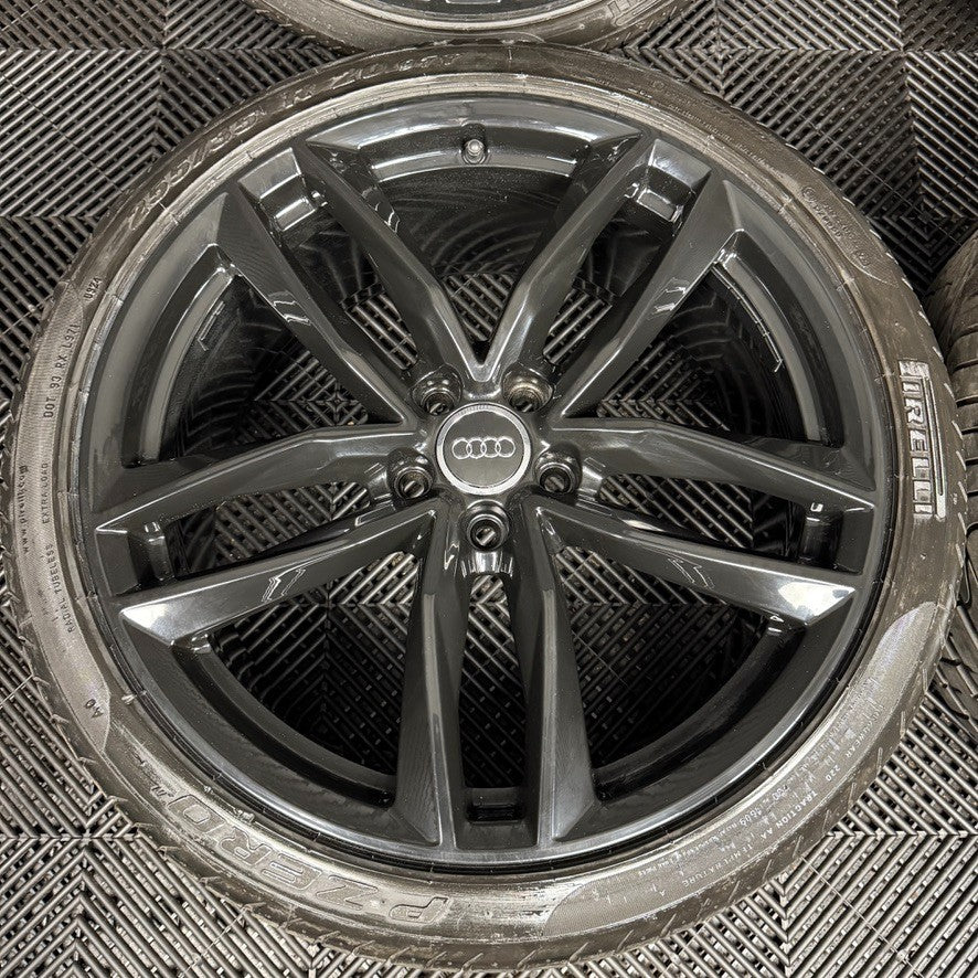 20'' GENUINE AUDI A6 S LINE BLACK EDITION C7 ALLOYS WHEELS TYRES 4G9601025M