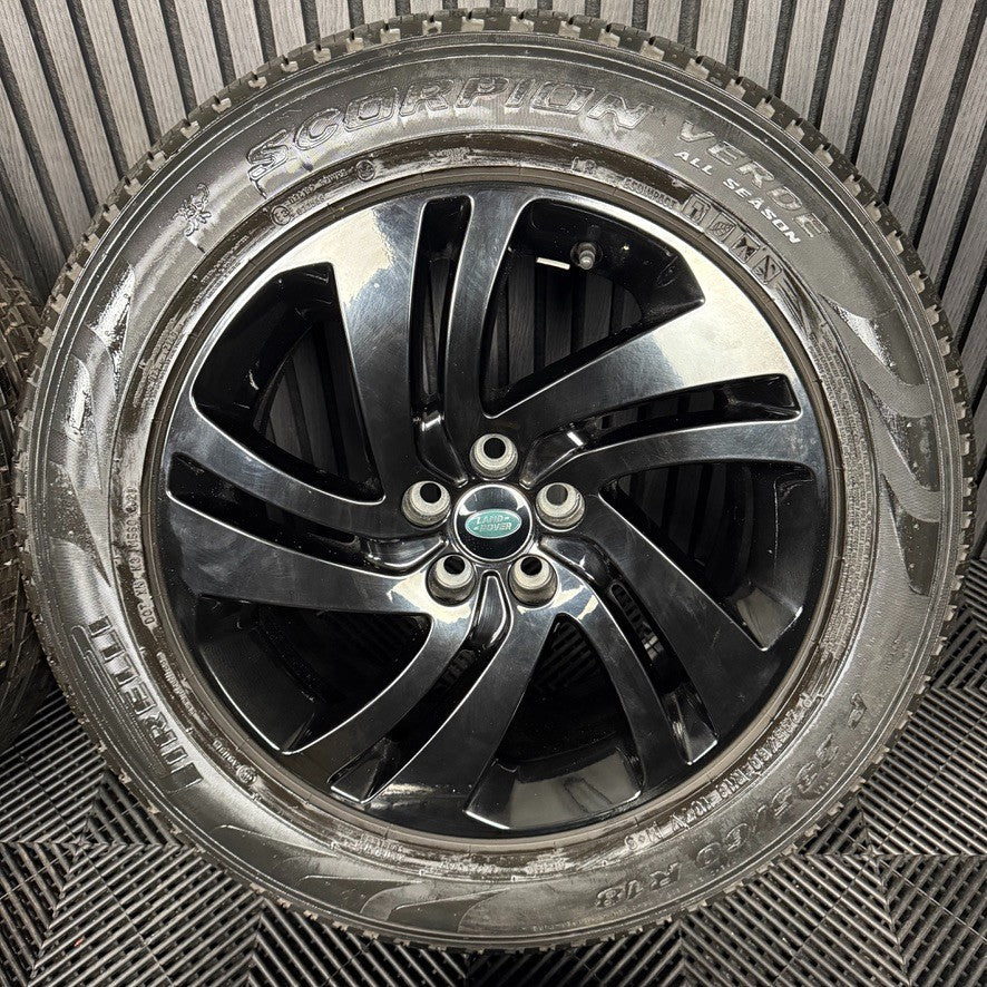18'' GENUINE RANGE ROVER EVOQUE BLACK DISCOVERY SPORT LAND ALLOY WHEELS TYRES