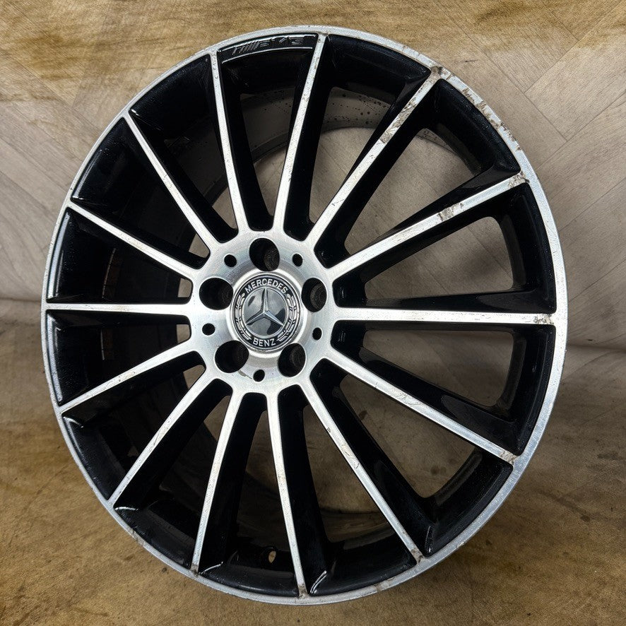 1X 20" GENUINE AMG MERCEDES E CLASS BLACK DC ALLOY WHEEL W213 FRONT A2134012200