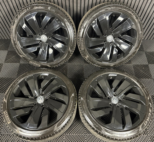 19'' GENUINE VW ARTEON MONTEVIDEO BLACK R LINE WHEELS TYRES ALLOYS 3G8601025P