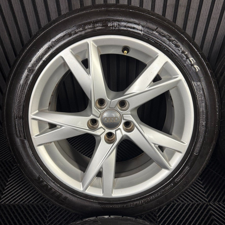 17'' GENUINE AUDI A4 SILVER Y SPOKE B8 B9 ALLOY WHEELS ALLOYS TYRES 8W0601025K