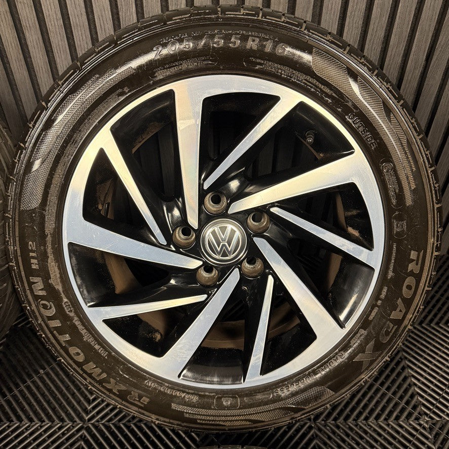 16'' GENUINE VW GOLF MK7 WOODSTOCK MK8 MK6 ALLOY WHEELS TYRES ALLOYS 5G0601025DS