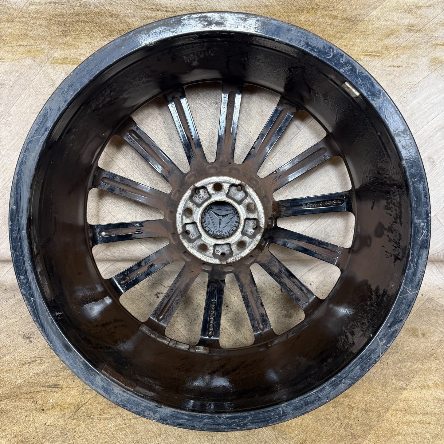 1X 20" GENUINE AMG MERCEDES E CLASS BLACK DC ALLOY WHEEL W213 FRONT A2134012200