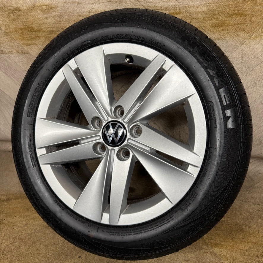 1X 16'' GENUINE VW GOLF MK8 NORFOLK ALLOY WHEEL TYRE GT SINGLE 5H0601025
