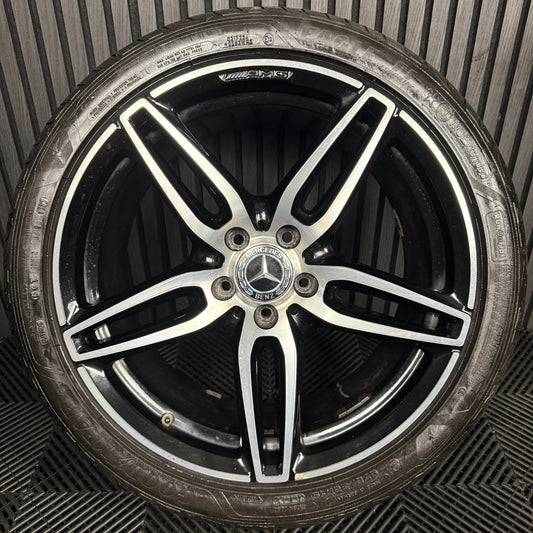 1X 19" GENUINE AMG MERCEDES E CLASS BLACK ALLOY WHEEL BACK W213 A2134012100 REAR