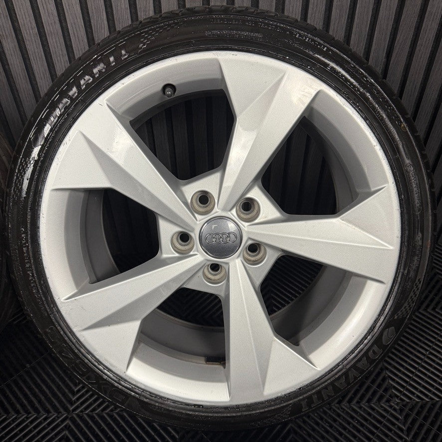 18'' GENUINE AUDI A3 S LINE SILVER ALLOY WHEELS ALLOYS TYRES S3 GOLF 8V0601025J