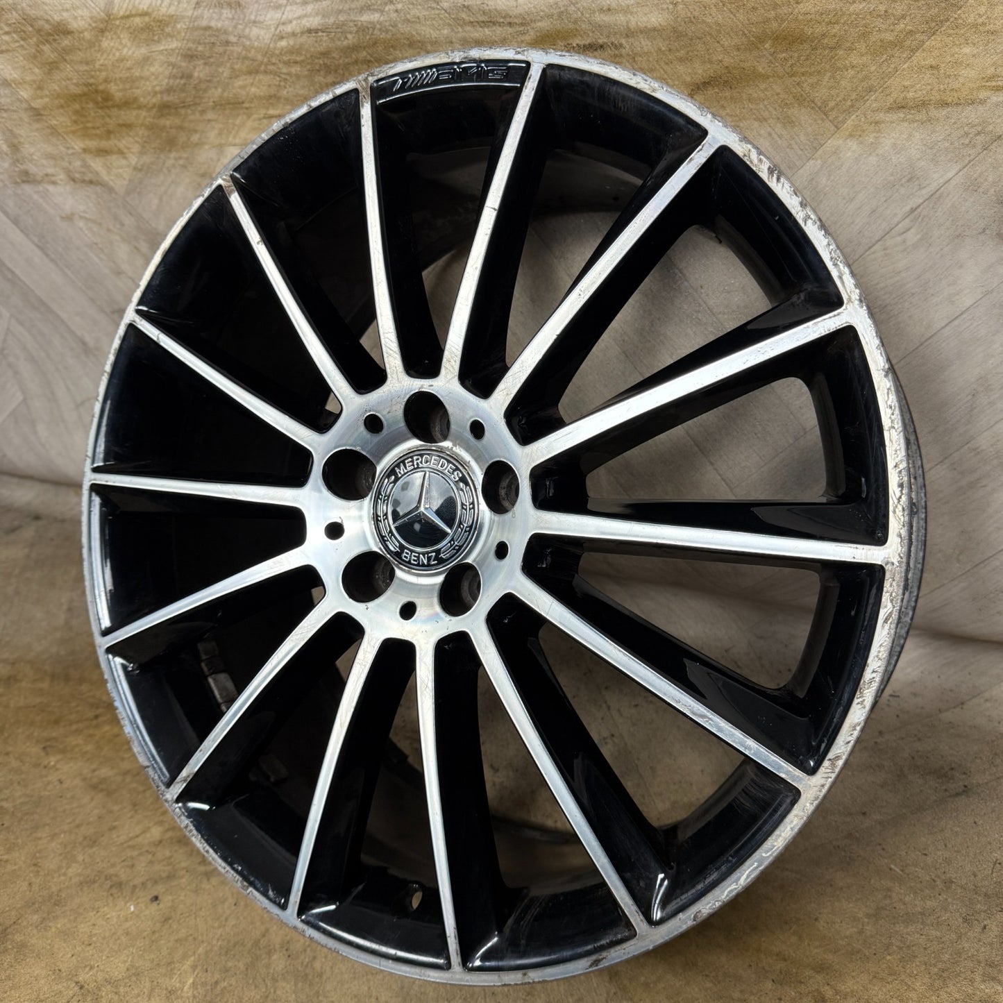 1X 20" GENUINE AMG MERCEDES E CLASS BLACK DC ALLOY WHEEL W213 FRONT A2134012200