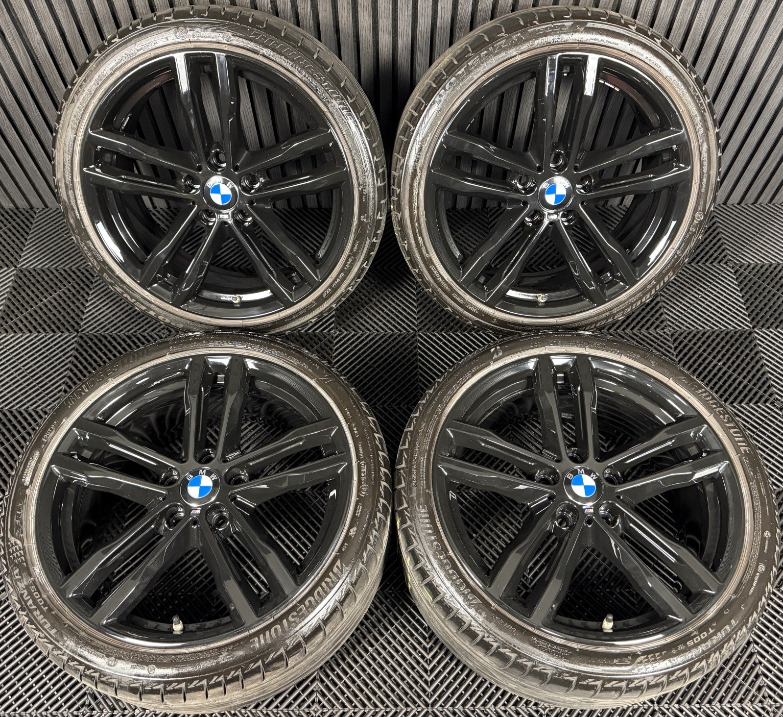 19" GENUINE BMW 3 SERIES 704 BLACK M SPORT F30 F31 F32 E90 E92 ALLOY WHEEL TYRES