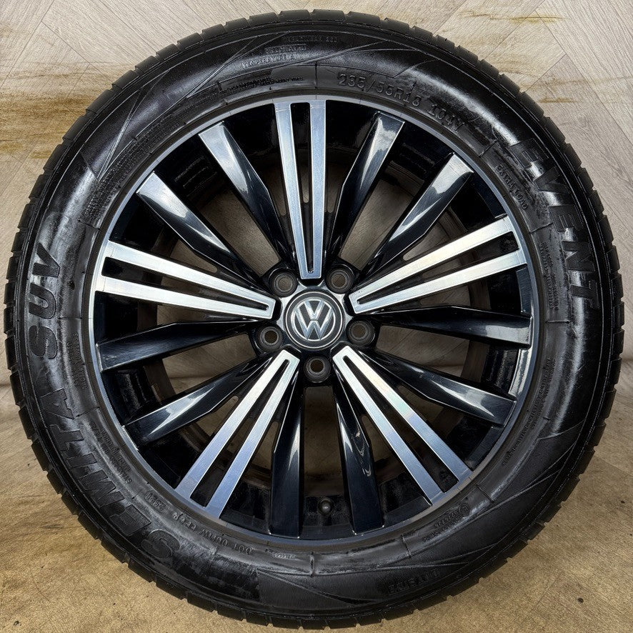 1X 18'' GENUINE VW TIGUAN PATAGONIA GREY ALLOY TYRE WHEEL SINGLE 5NA601025AB