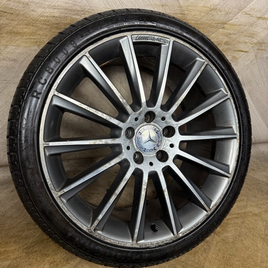 1X 19" GENUINE AMG MERCEDES C CLASS ALLOY WHEEL TYRE W205 REAR A2054011400
