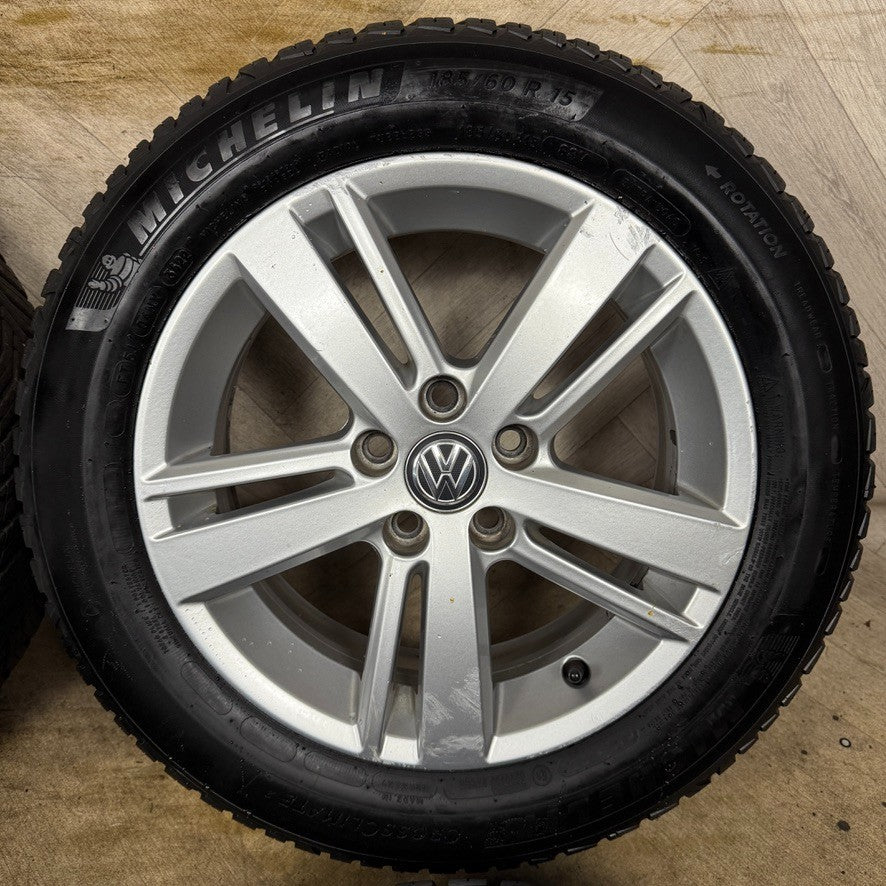 15'' GENUINE VW POLO 6R MK5 STRATFORD ALLOY WHEELS ALLOYS TYRES 6R0601025AC