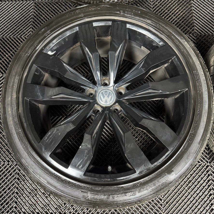 20'' GENUINE VW TIGUAN R LINE SUZUKA BLACK ALLOY WHEELS TYRES ALLOYS 5NA601025G