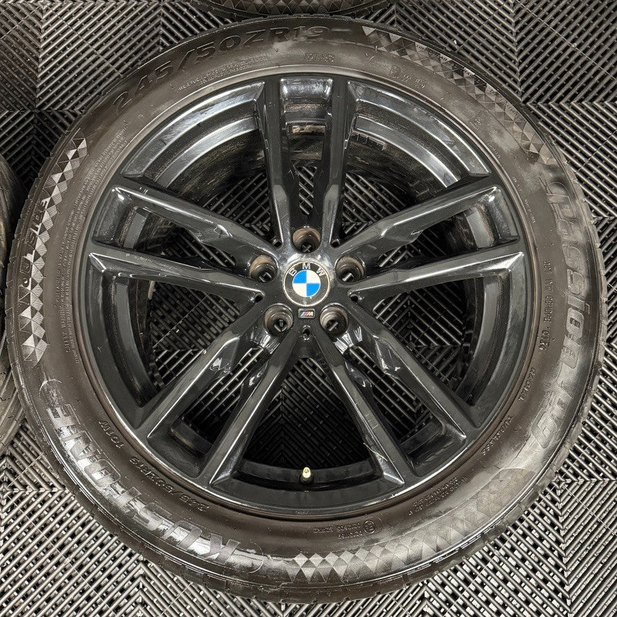 19'' GENUINE BMW X3 X4 G01 G02 698 BLACK M SPORT WHEELS TYRES ALLOYS 8010267