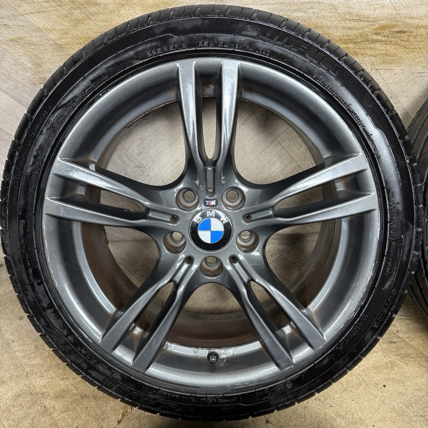 18” GENUINE BMW 3 SERIES 400 M SPORT GREY F30 F31 F32 E90 E92 ALLOY WHEELS TYRES