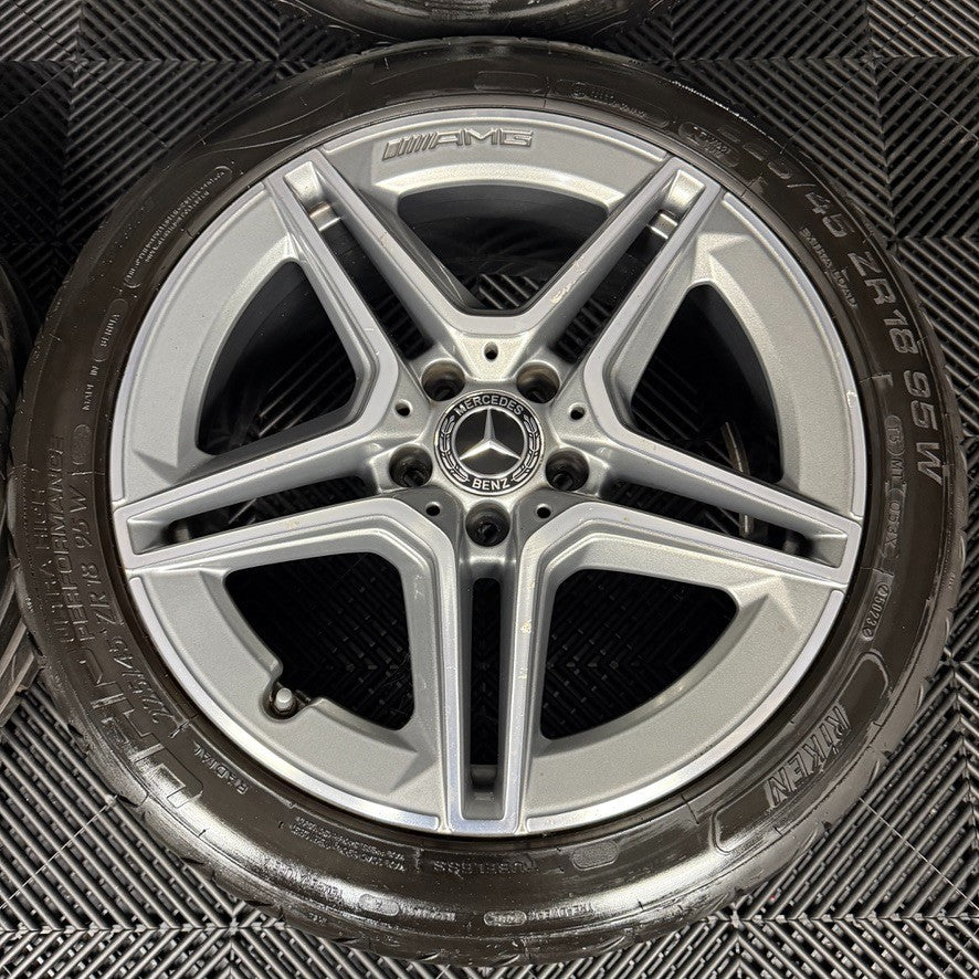 18'' GENUINE MERCEDES AMG A CLASS CLA B ALLOY WHEELS TYRES ALLOYS W177 5X112