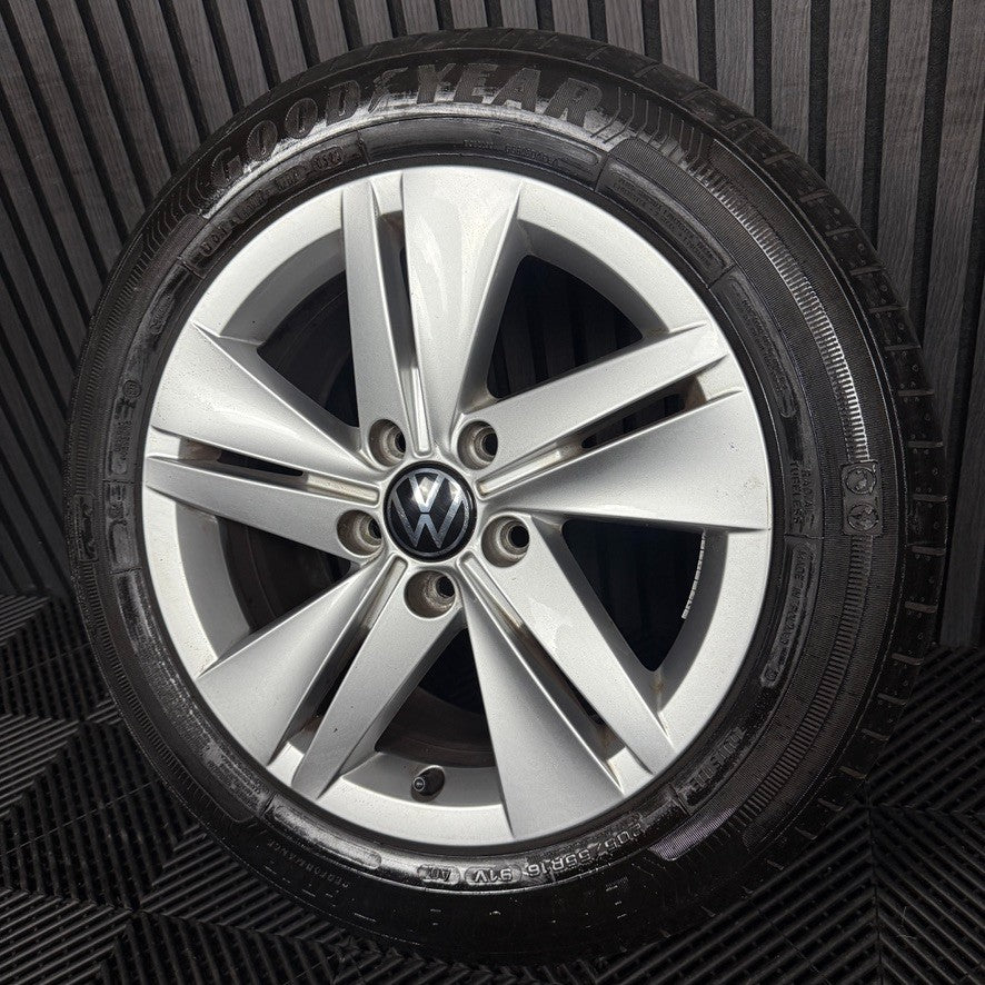 1X 16'' GENUINE VW GOLF MK8 NORFOLK ALLOY WHEEL TYRE GT SINGLE 5H0601025