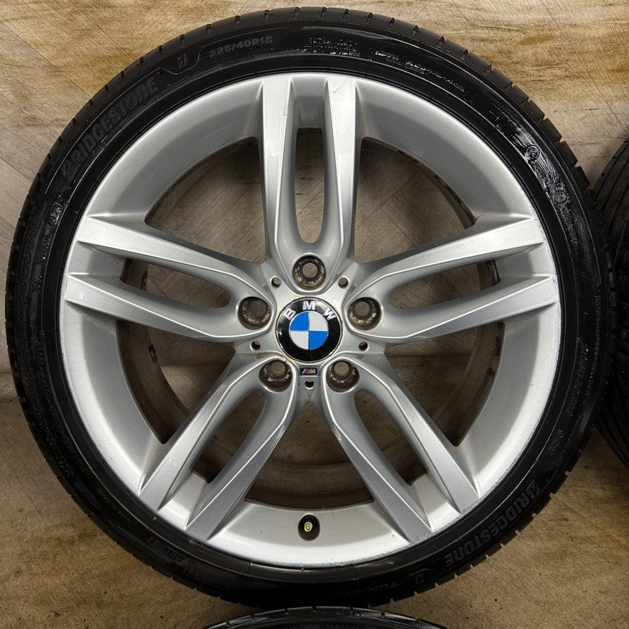 18'' GENUINE BMW 1 SERIES 2 F20 F21 F22 461 M SPORT SILVER ALLOY WHEELS TYRES