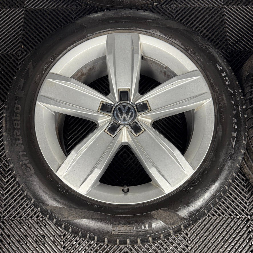 17'' GENUINE VW PASSAT ISTANBUL B8 ALLOY WHEELS TYRES ALLOYS 3G0601025E