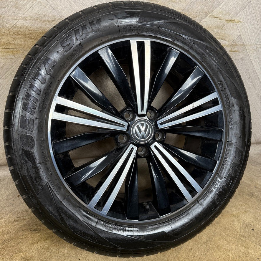 1X 18'' GENUINE VW TIGUAN PATAGONIA GREY ALLOY TYRE WHEEL SINGLE 5NA601025AB