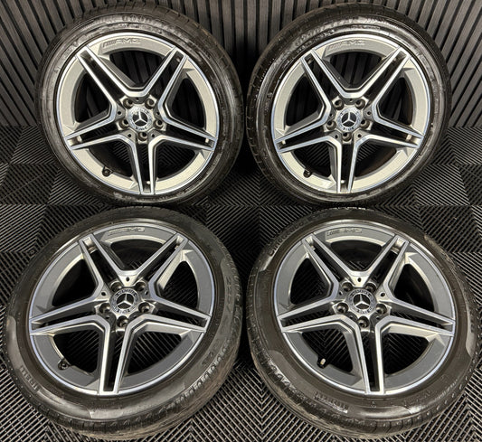 18'' GENUINE MERCEDES AMG A CLASS CLA B ALLOY WHEELS TYRES ALLOYS W177 5X112