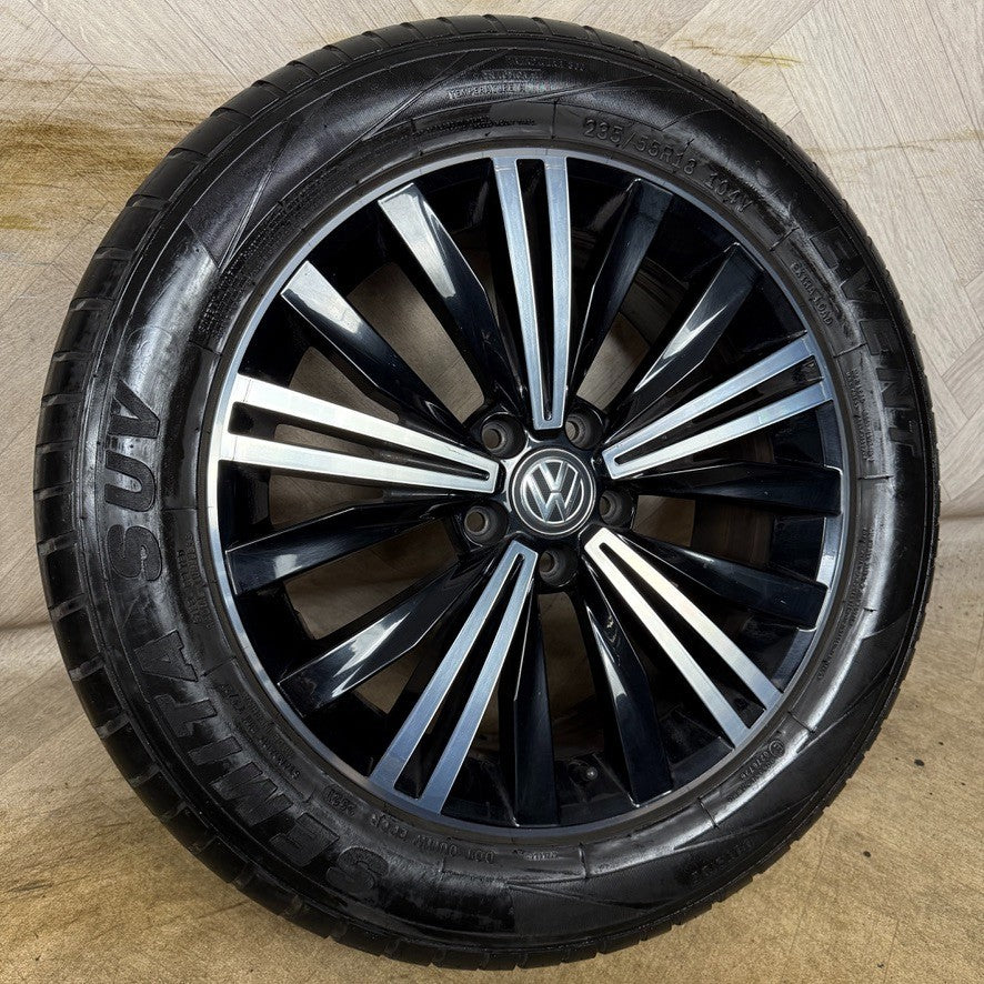 1X 18'' GENUINE VW TIGUAN PATAGONIA GREY ALLOY TYRE WHEEL SINGLE 5NA601025AB