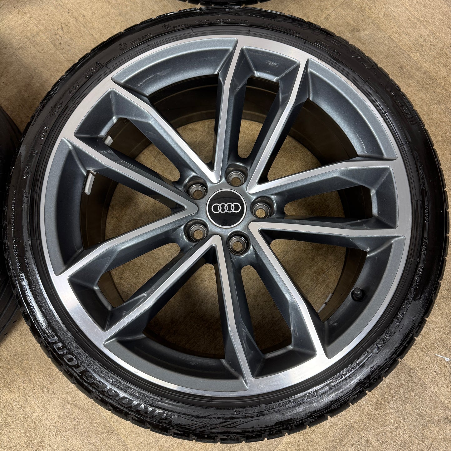 19'' GENUINE AUDI A5 S LINE S5 5 DOUBLE SPOKE ALLOY WHEELS ALLOYS TYRES