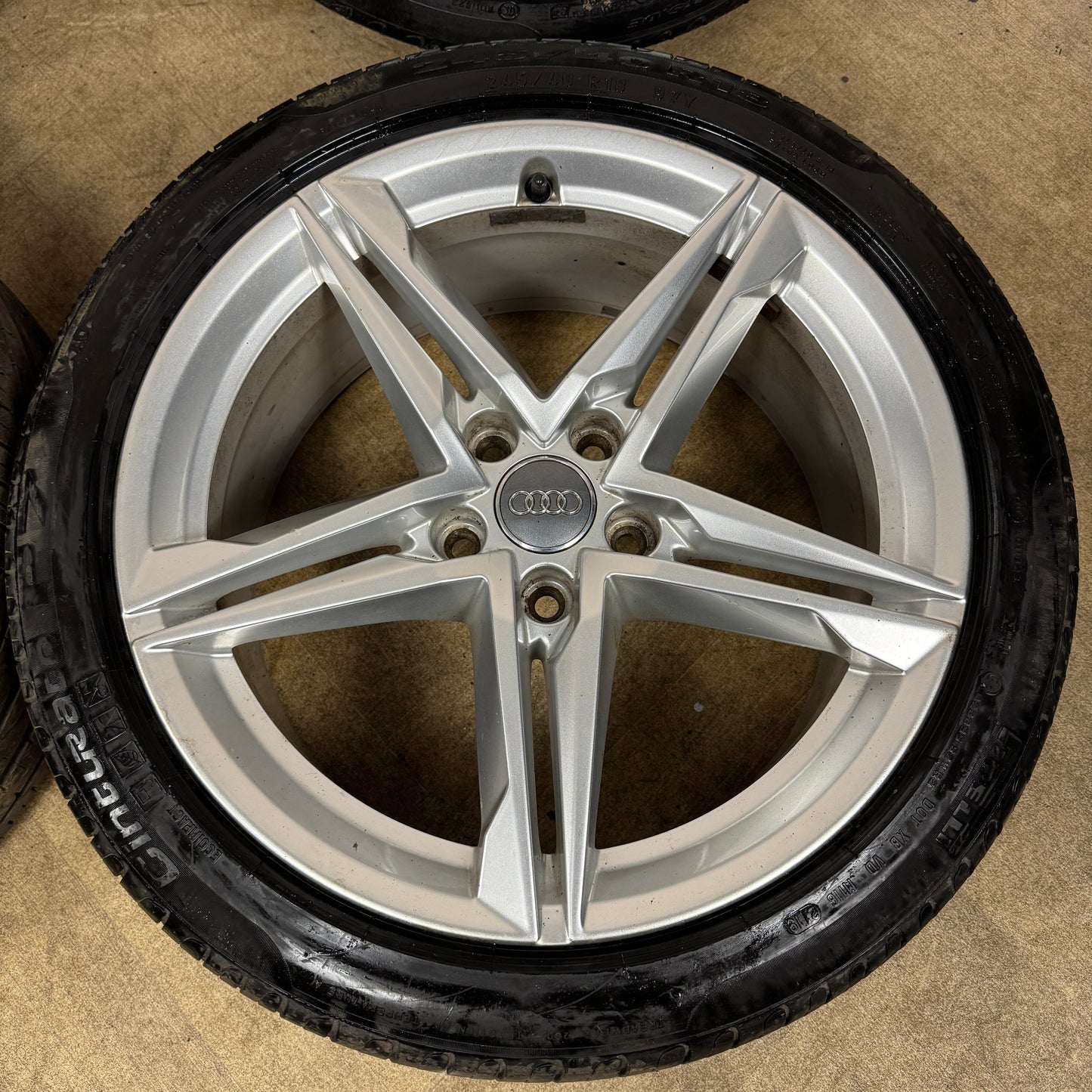 18'' GENUINE AUDI A4 S LINE 5 STAR DOUBLE SPOKE B8 B9 ALLOY WHEELS ALLOYS TYRES 8W0601025EC