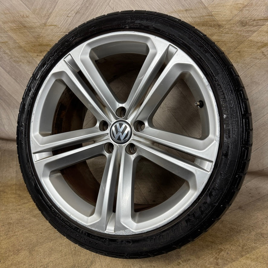 1X 19'' GENUINE VW TIGUAN R LINE MALLORY SINGLE ALLOY WHEEL TYRE ALLOY 5X112 FITMENT 9J ET33 PART: 5N0601025T