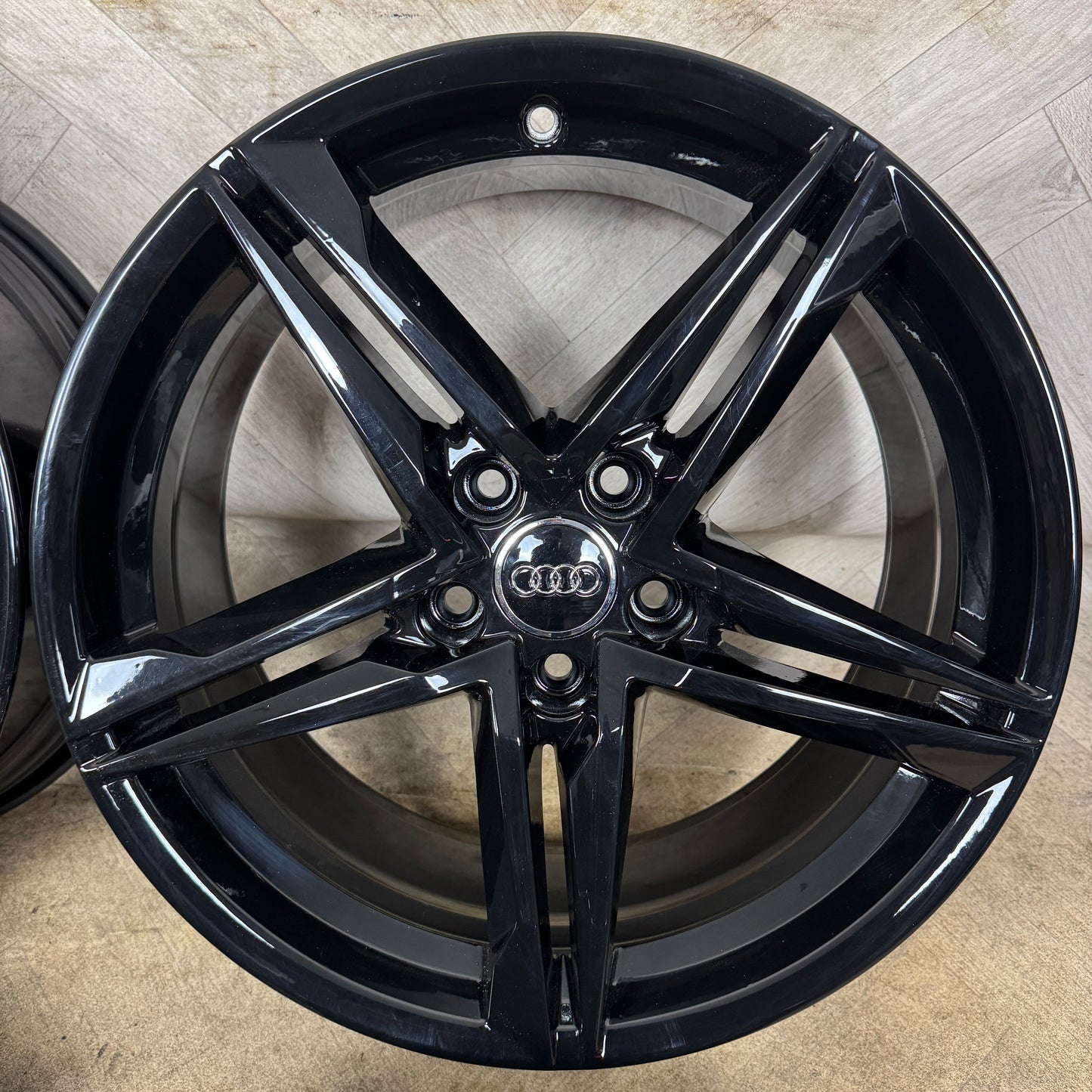 18'' GENUINE AUDI A4 S LINE STAR BLACK B8 B9 ALLOY WHEELS ALLOYS 5X112 8W0601025R