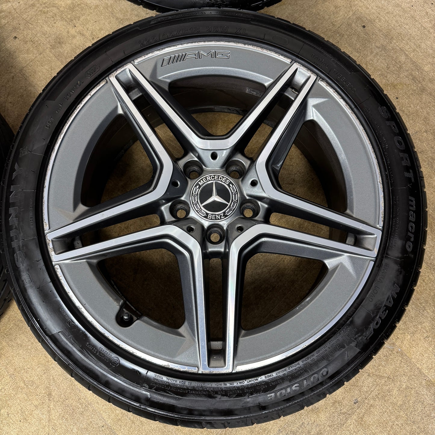 18'' GENUINE MERCEDES AMG A CLASS CLA B ALLOY WHEELS TYRES ALLOYS W177 A1774011500