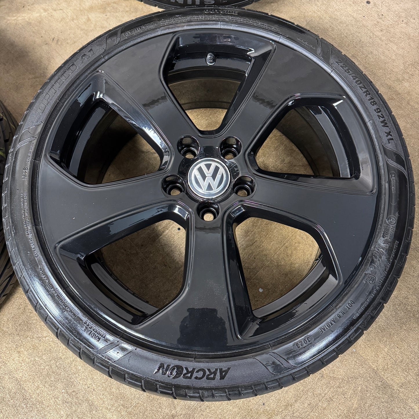 18" GENUINE VW GOLF GTI MK7 R LINE GT GTD MK8 AUSTIN BLACK MK6 ALLOY WHEELS TYRES ALLOYS 5X112 5G0601025AS