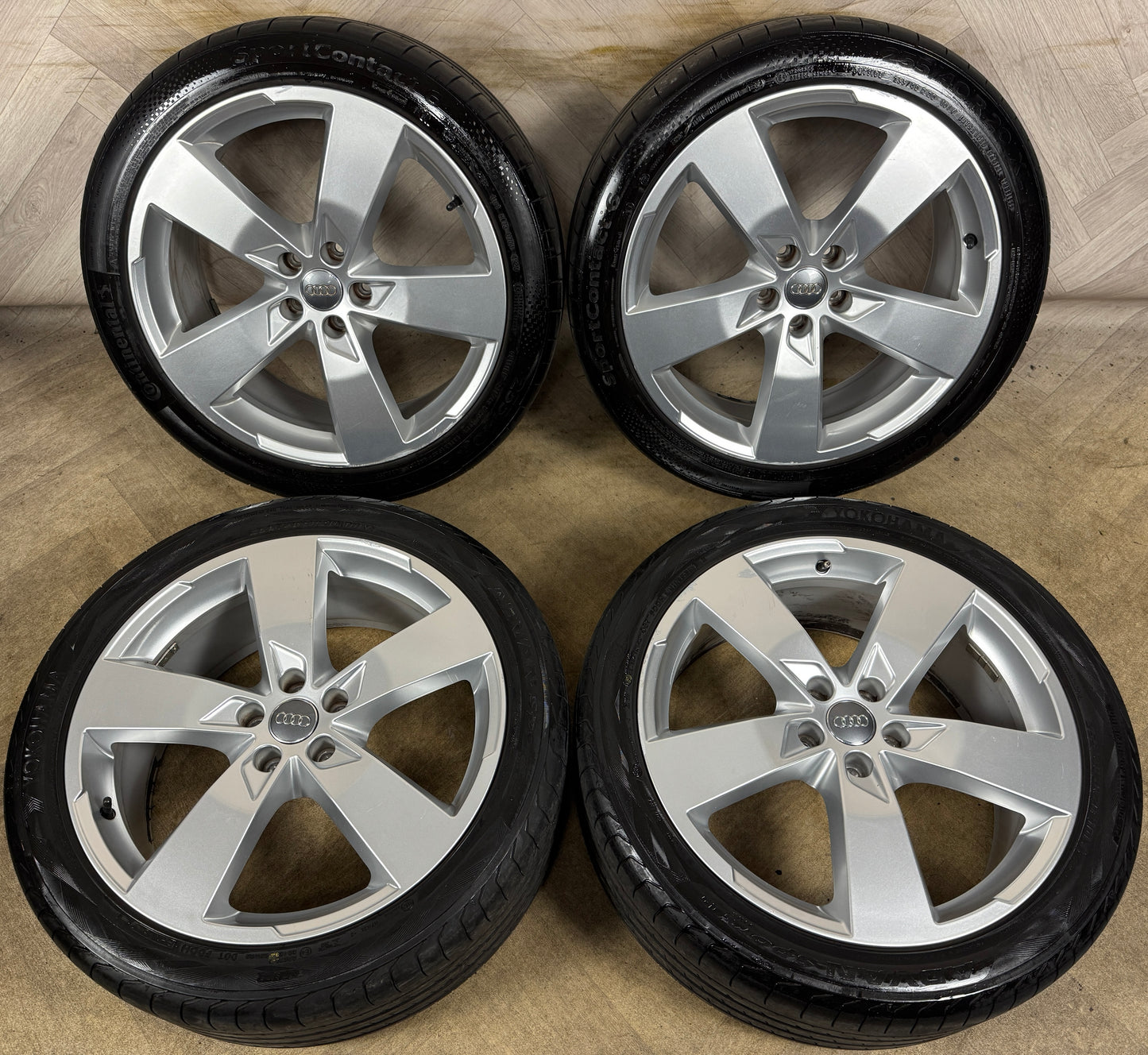 20'' GENUINE AUDI S6 A6 C8 S LINE 5 SPOKE ALLOY WHEELS TYRES ALLOYS 4K0601025K