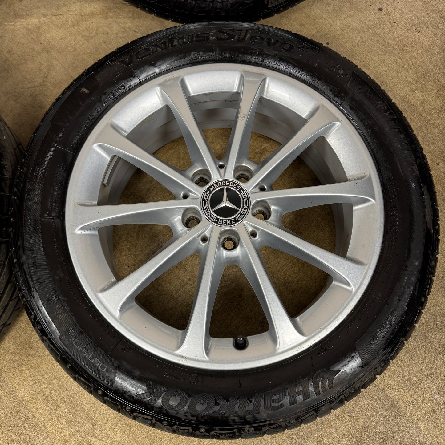 17'' GENUINE MERCEDES A CLASS CLA B W177 ALLOY WHEELS HANKOOK TYRES ALLOYS