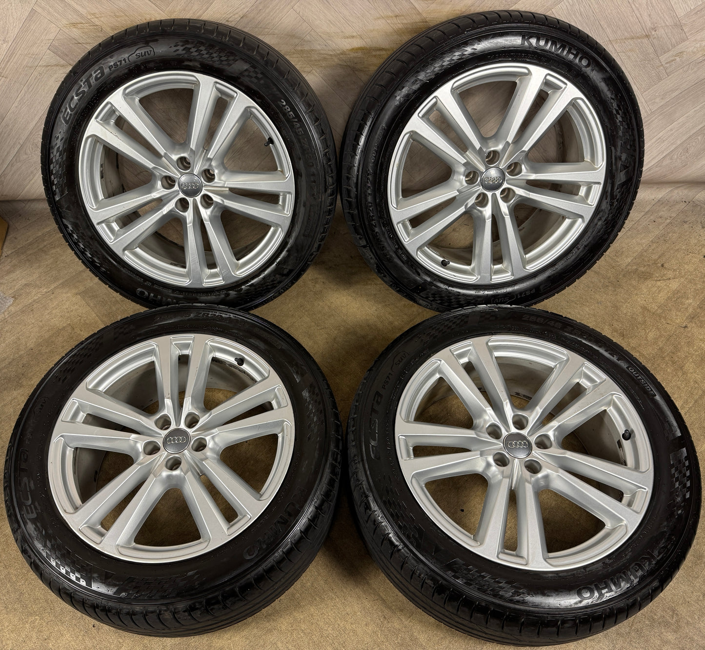 20'' GENUINE AUDI Q7 S LINE 5 DOUBLE SPOKE ALLOY WHEELS ALLOYS TYRES 4M0601025H