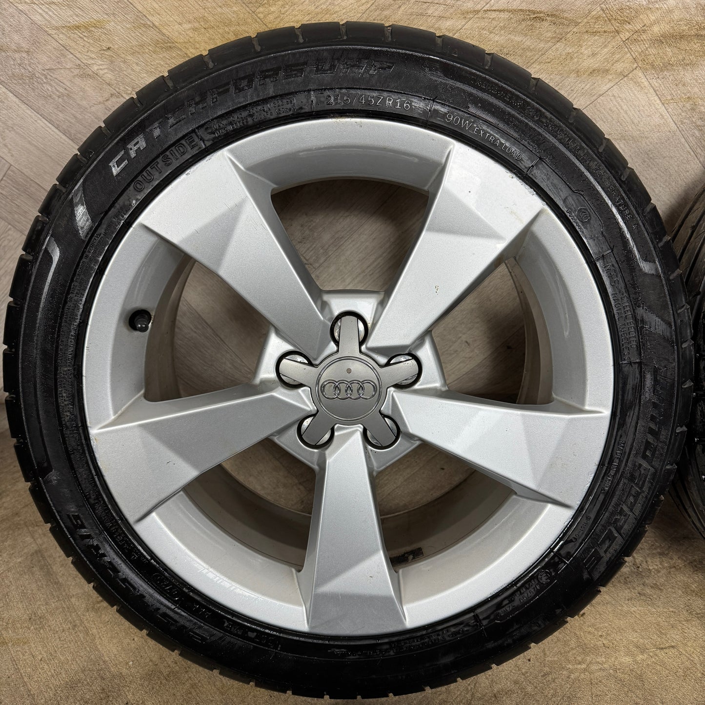 16'' GENUINE AUDI A1 5 SPOKE ALLOY WHEELS ALLOYS TYRES 5X100 8XA601025A