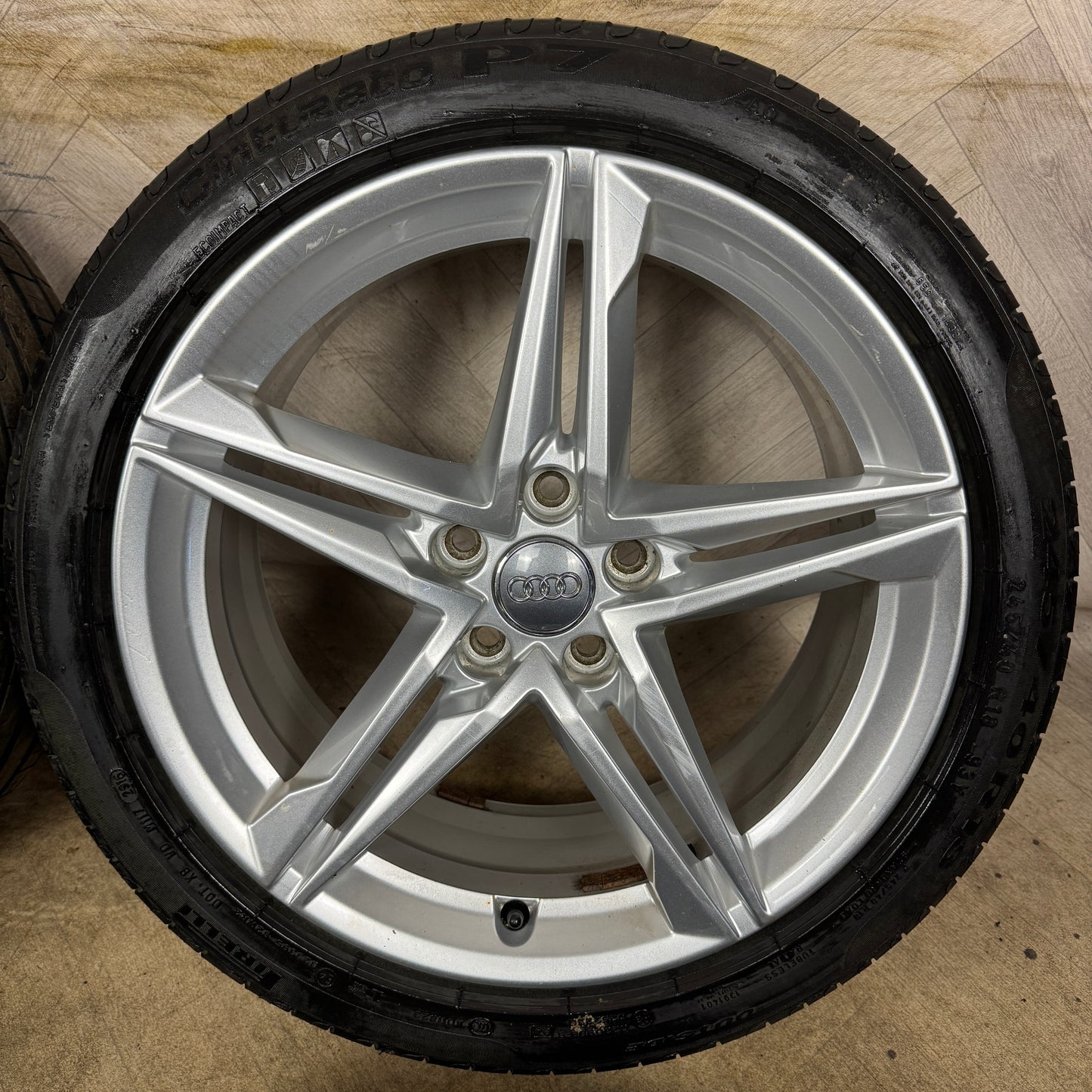 18'' GENUINE AUDI A4 S LINE 5 STAR DOUBLE SPOKE B8 B9 ALLOY WHEELS ALLOYS TYRES 8W0601025EC