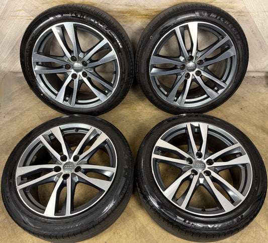 19'' GENUINE AUDI A6 C8 S LINE 5 DOUBLE SPOKE ALLOY WHEELS TYRES ALLOYS 4K0601025H