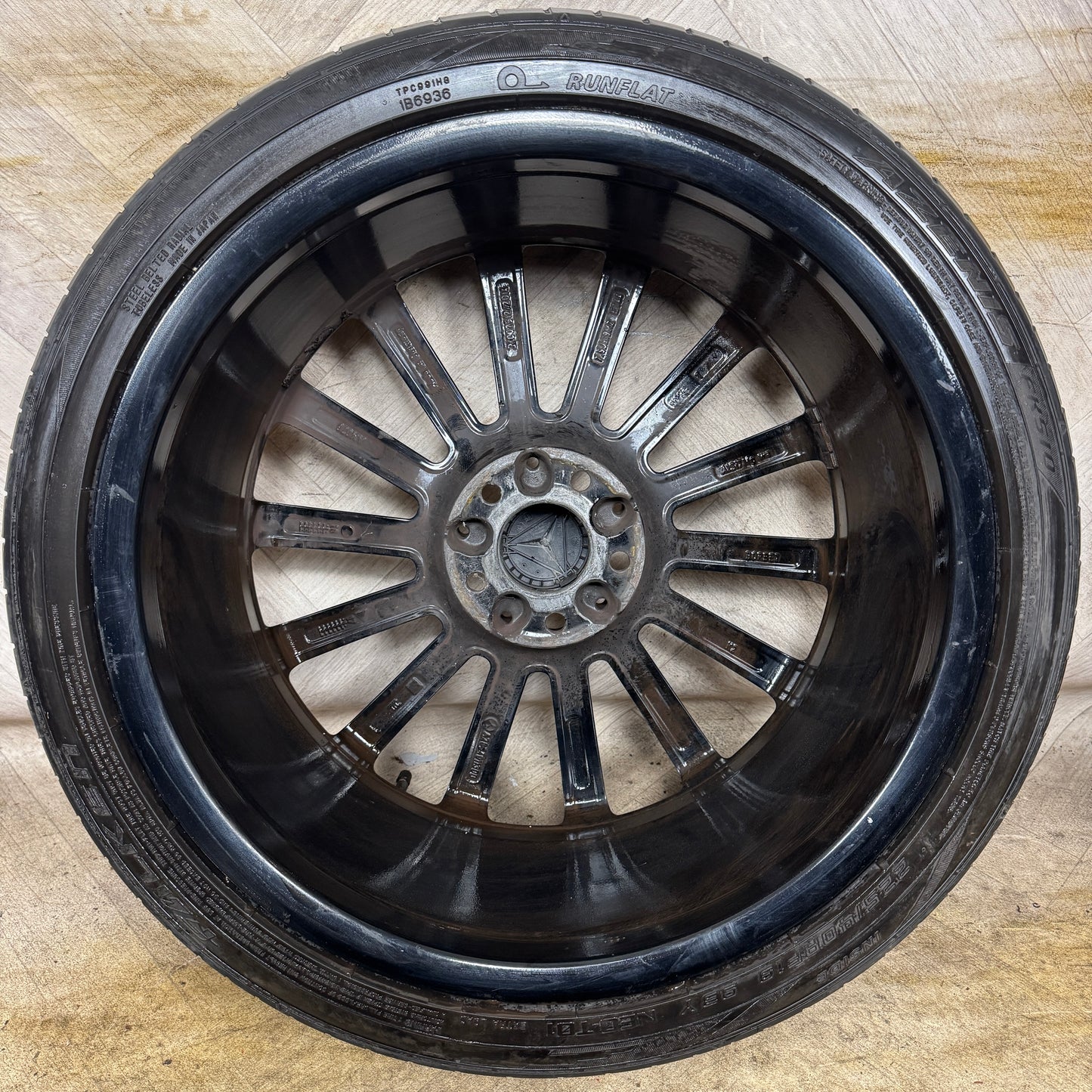 1X 19" GENUINE AMG MERCEDES C CLASS BLACK DC ALLOY WHEEL TYRE W205 FRONT 5X112 FITMENT 7.5J ET44 PART: A2054011300